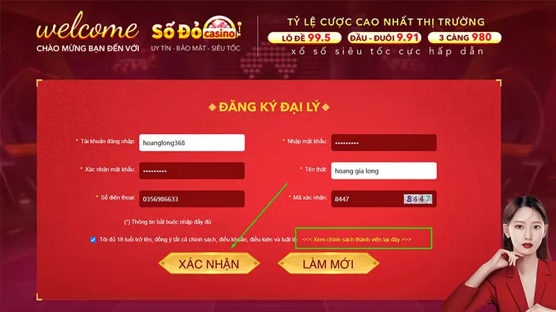 Bước 3 đăng ký đại lý sodo66