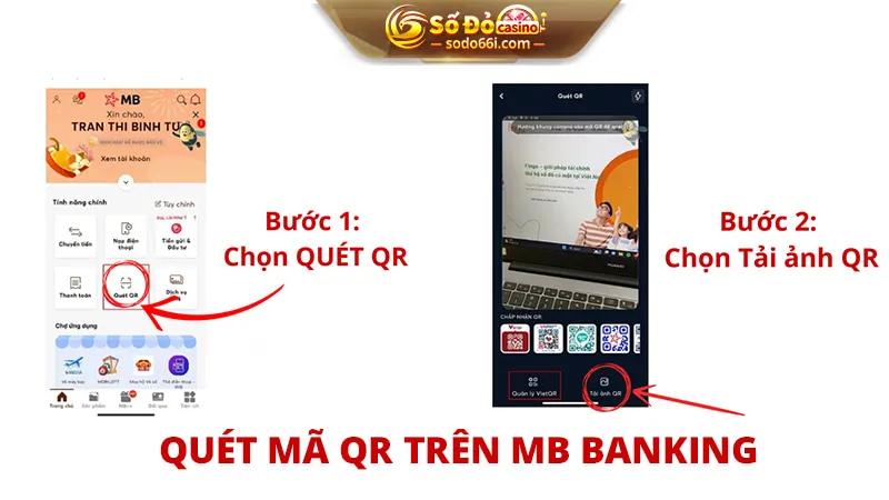 Cách quét mã QR trên MBBank Mobile