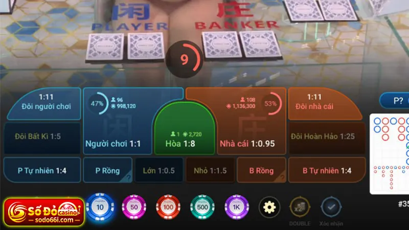 Thông tin về tiền thưởng Baccarat Online tại SODO66